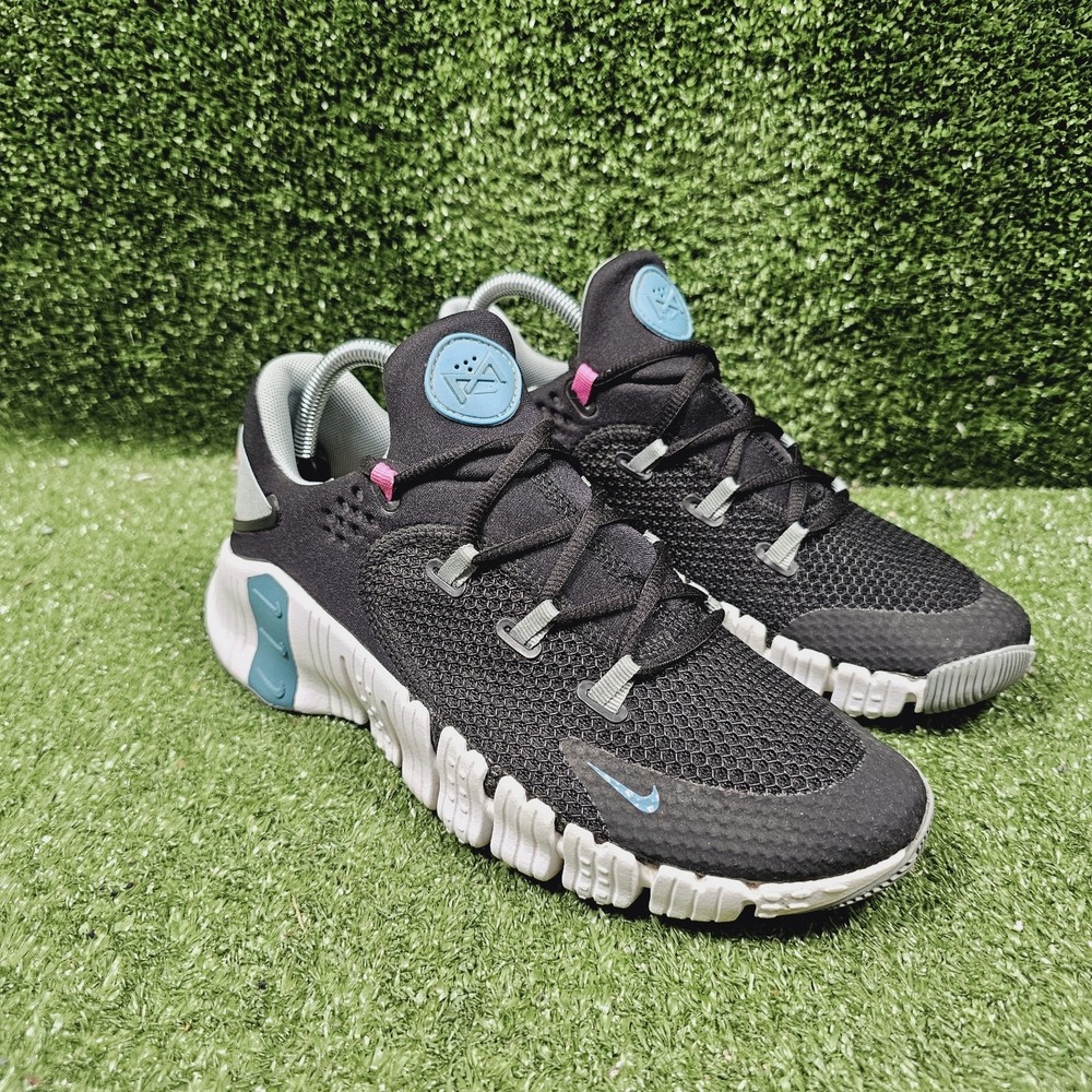 Nike Free Metcon 4 Black Mica Green Athletic Sneakers CZ0596-005 Womens 9.5
